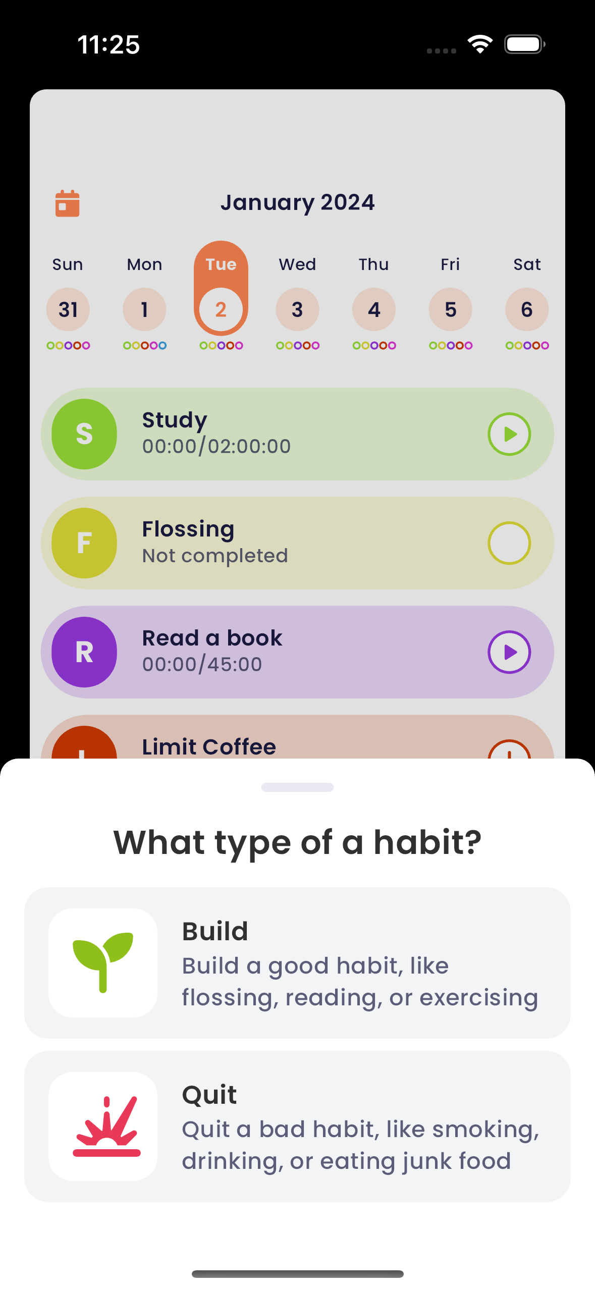 Disciplined app - Build good habits or break bad ones